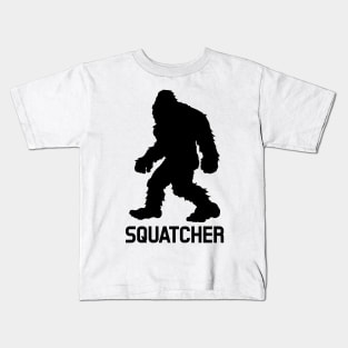 Squatcher, Bigfoot, Sasquatch Kids T-Shirt